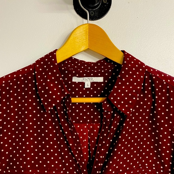 Alfred Sung button down top - Picture 2 of 6